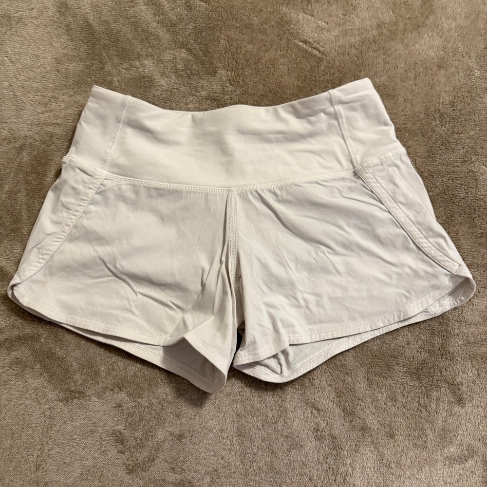 Lululemon Speed Up Shorts White Athletic Running Shorts Size 0 W7AT4S